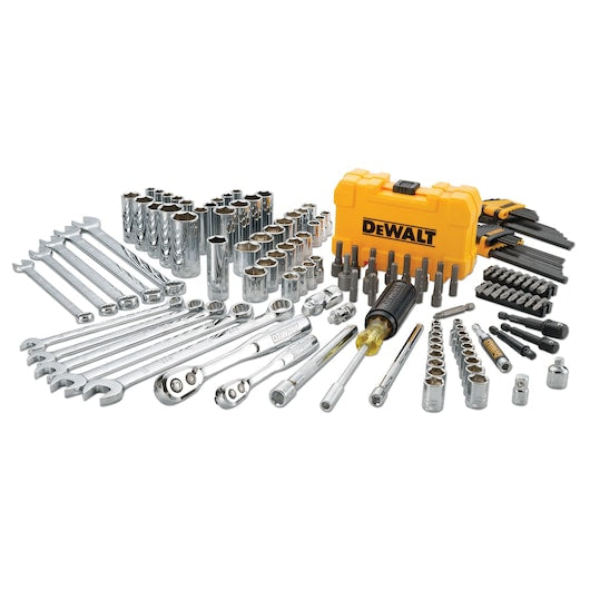 Juego de herramientas mecánicas Dewalt (DWMT73802-1) de 1/4" y 3/8" (142 piezas)
