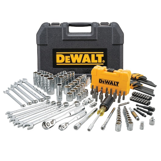 Juego de herramientas mecánicas Dewalt (DWMT73802-1) de 1/4" y 3/8" (142 piezas)