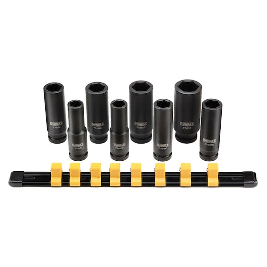 Juego de dados de impacto de 6 puntas de 1/2" Dewalt (DWMT86090-0) (8 piezas)