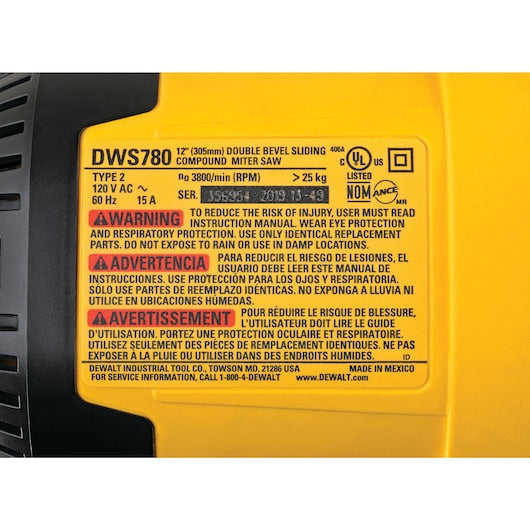 Serra de esquadria Dewalt (DWS780-QS) 1675W 305mm