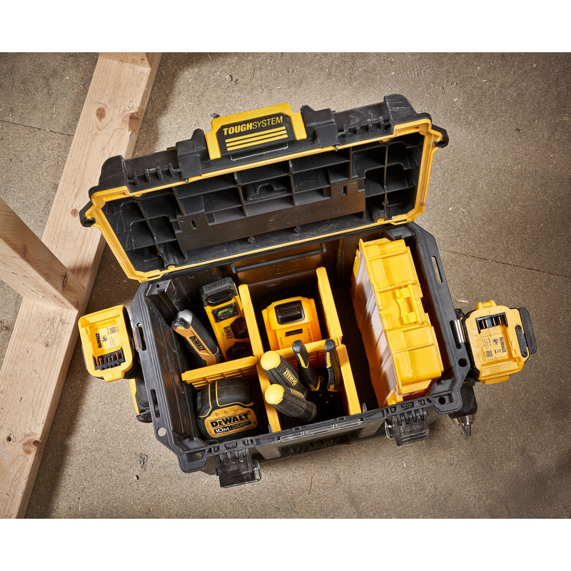 Caixa de ferramentas compacta e profunda de meia largura Dewalt (DWST08035-1) TOUGHSYSTEM 2.0