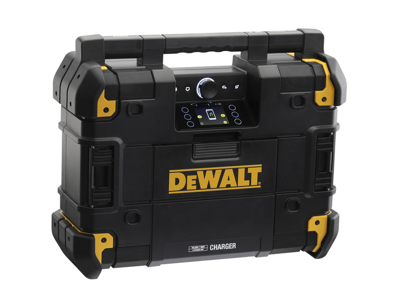 Carregador de rádio compacto sem fios Dewalt (DWST1-81078-QW) T STAK para estaleiro de construção (apenas a ferramenta)