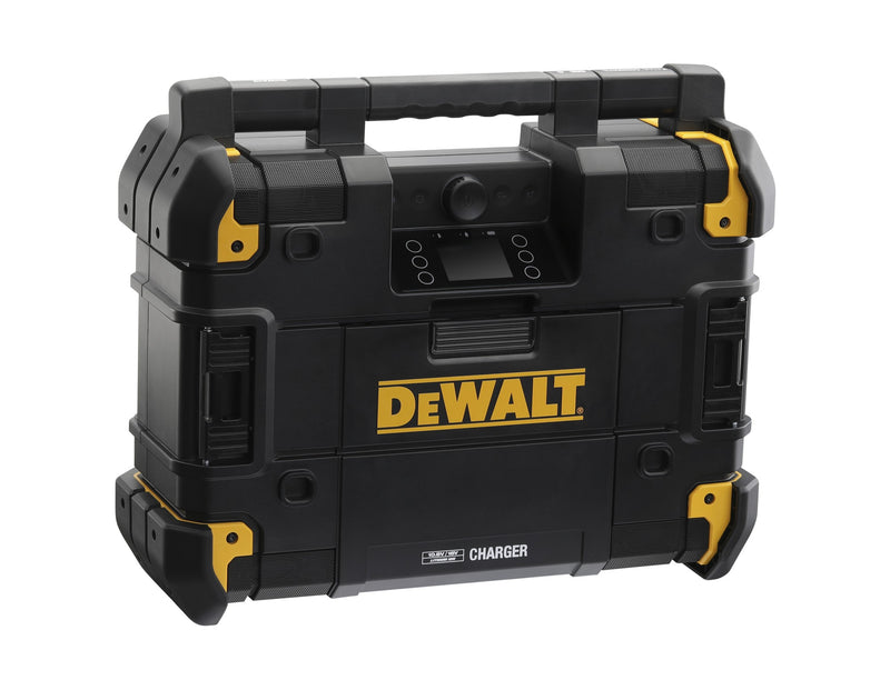 Carregador de rádio compacto sem fios Dewalt (DWST1-81078-QW) T STAK para estaleiro de construção (apenas a ferramenta)
