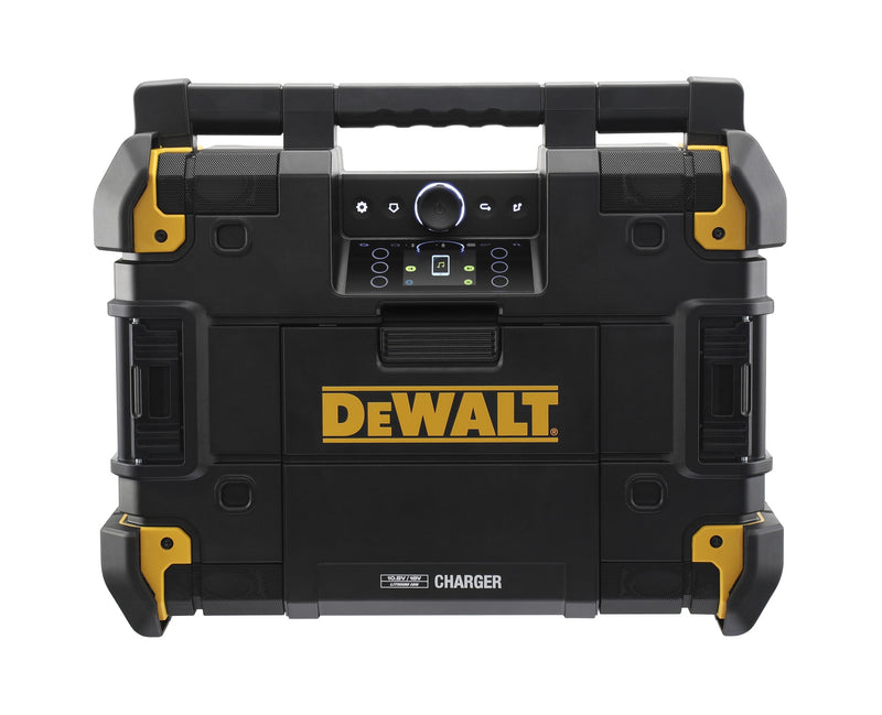 Carregador de rádio compacto sem fios Dewalt (DWST1-81078-QW) T STAK para estaleiro de construção (apenas a ferramenta)