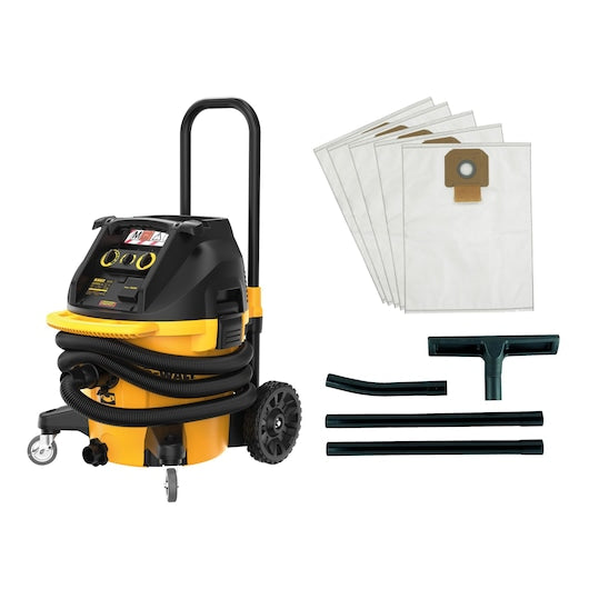 Kit de aspirador de pó para líquidos e sólidos Dewalt (DWV905MKIT-QS) Classe M de 38 litros