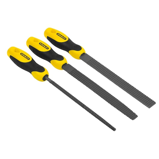Conjunto de limas planas Stanley (0-22-477) de 8 polegadas com corte bastardo (3 peças)