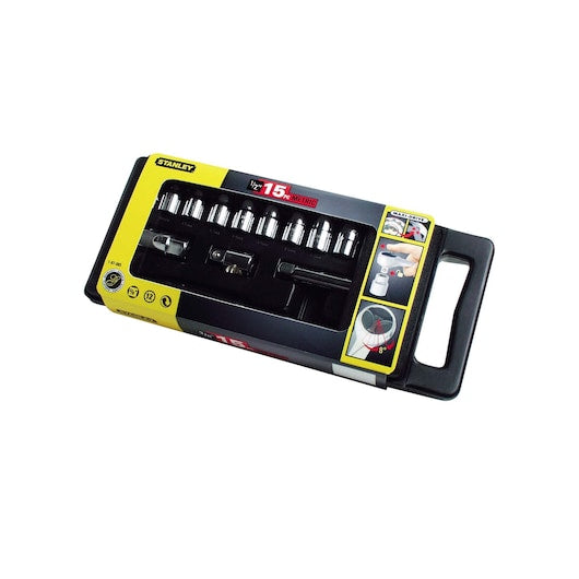 Jogo de Roquete e 15 Chaves de Caixa 1/2" Stanley (1-87-065)