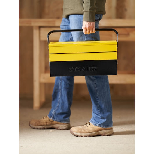 Stanley (1-94-738) Caixa de Ferramentas Metálica Cantilever de 18 polegadas