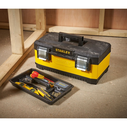 Stanley (1-95-612) Caixa de Ferramentas de Metal Galvanizado e Plástico de 20 polegadas