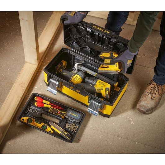 Stanley (1-95-612) Caixa de Ferramentas de Metal Galvanizado e Plástico de 20 polegadas