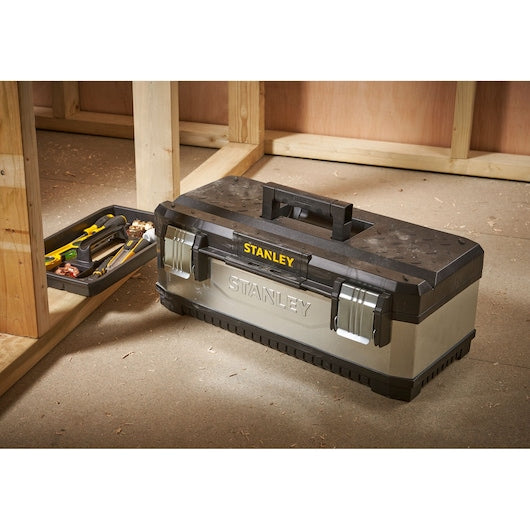Stanley (1-95-619) Caixa de Ferramentas de Metal Galvanizado e Plástico de 23 polegadas