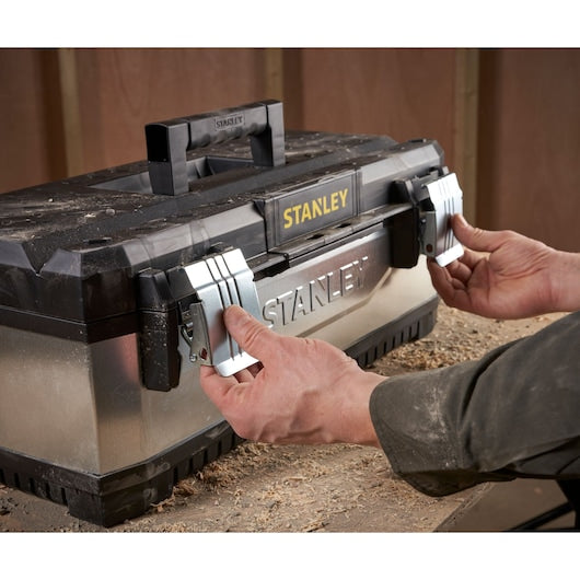 Stanley (1-95-619) Caixa de Ferramentas de Metal Galvanizado e Plástico de 23 polegadas