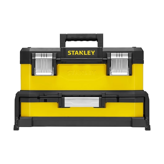 Caixa de ferramentas Stanley (1-95-829) de 20 polegadas em metal galvanizado e plástico com gaveta.