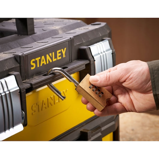 Caixa de ferramentas Stanley (1-95-829) de 20 polegadas em metal galvanizado e plástico com gaveta.