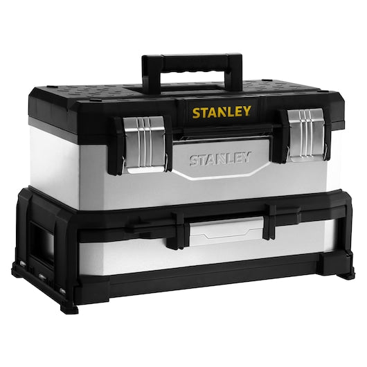 Caixa de ferramentas Stanley (1-95-830) de 20 polegadas em metal galvanizado e plástico com gaveta.