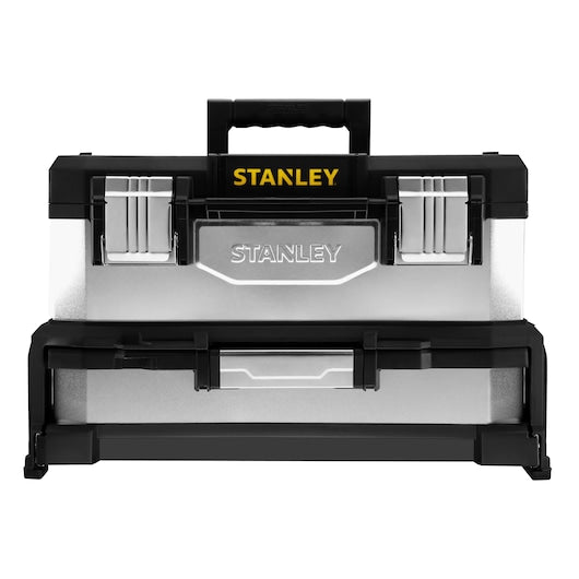 Caixa de ferramentas Stanley (1-95-830) de 20 polegadas em metal galvanizado e plástico com gaveta.