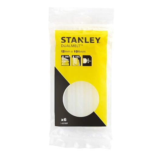Bastões de cola Stanley (1-GS15DT) DualMelt™, 12 mm (pacote com 6)