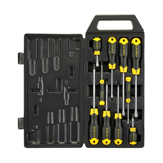 Conjunto de Chaves de Fenda Paralelas Pozidriv Stanley (2-65-014) CUSHION GRIP™ (10 peças)