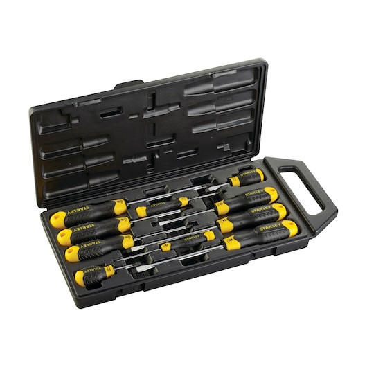 Conjunto de Chaves de Fenda Paralelas Pozidriv Stanley (2-65-014) CUSHION GRIP™ (10 peças)