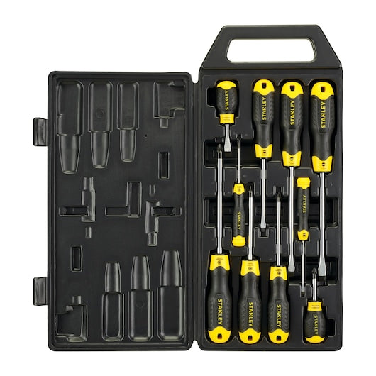 Conjunto de Chaves de Fenda Paralelas Pozidriv Stanley (2-65-014) CUSHION GRIP™ (10 peças)