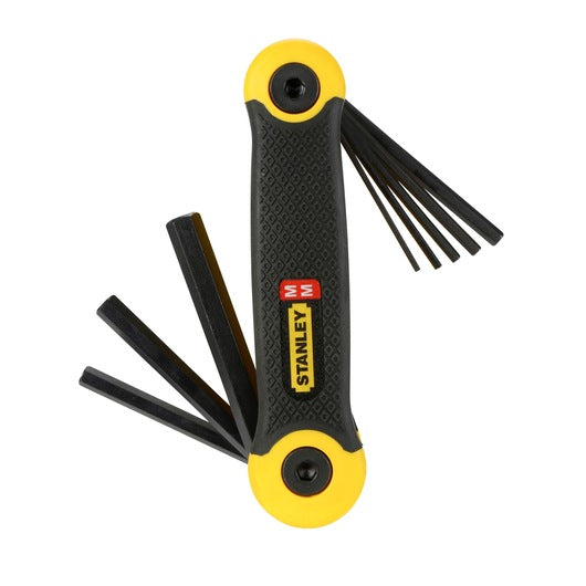 Stanley (2-69-267) Juego de llaves hexagonales plegables métricas y SAE (17 piezas)