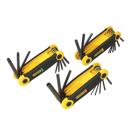Conjunto de chaves hexagonais dobráveis ​​TORX métricas/SAE Stanley (2-69-268) (25 peças)