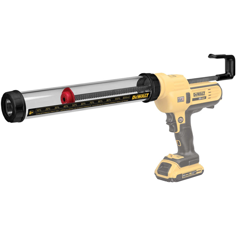 Dewalt (DCE5801-XJ) Suporte para tubo de calafetagem transparente de 600 ml