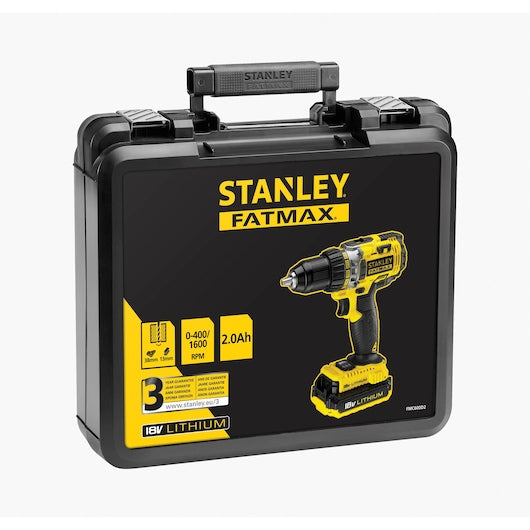 Furadeira/Parafusadeira Compacta Stanley (FMC600D2-QW) FATMAX® 18V 2.0Ah
