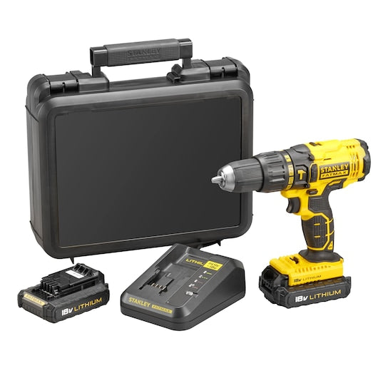 Furadeira/Parafusadeira de Impacto Stanley (FMC626C2K-QW) FATMAX® 18V 1.3Ah Li-Ion com Kit de Montagem