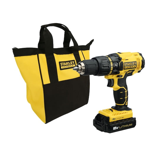 Furadeira/Parafusadeira de Impacto Stanley (FMC626C2S-QW) FATMAX® 18V 1.3Ah com Bolsa Macia
