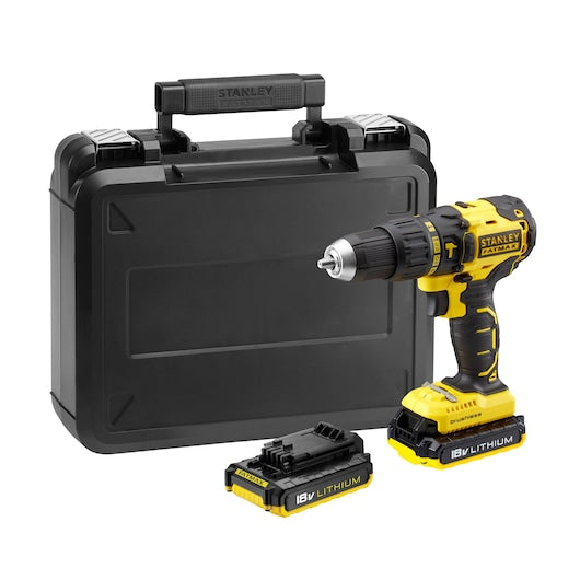 Furadeira/Parafusadeira de Impacto Stanley (FMC628D2K-QW) FATMAX® 18V 2.0Ah sem Escovas em Caixa de Kit