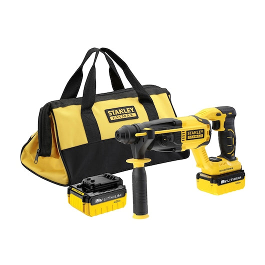Furadeira de impacto SDS+ sem escovas Stanley (FMCD900M2S-QW) FATMAX® 18V 2 x 4,0Ah Premium