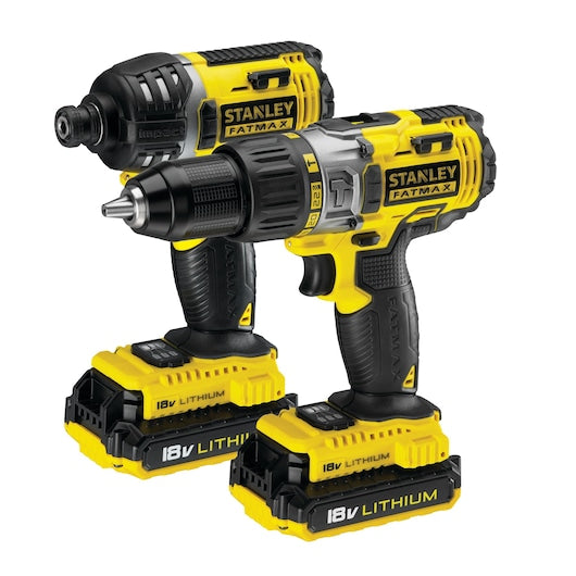 Furadeira de impacto Stanley (FMCK461D2T-QW) FATMAX® 18V + Parafusadeira de impacto 18V com encaixe TSTAK