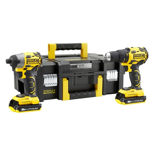 Kit combinado de furadeira de impacto sem escova Stanley (FMCK463D2T-QW) FATMAX® 18V