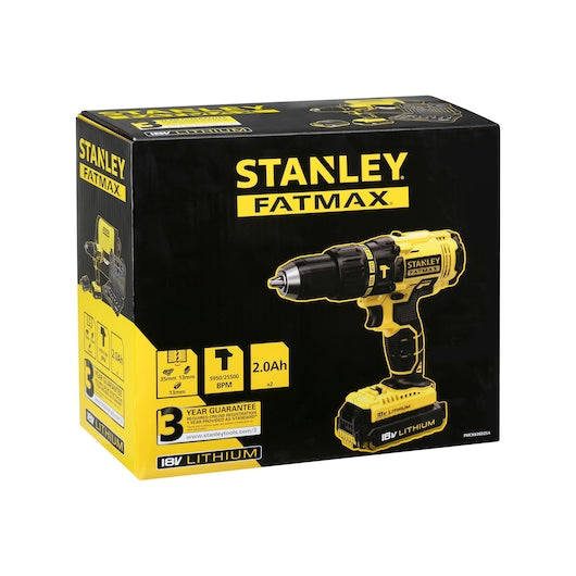 Kit de furadeira de impacto Stanley (FMCK626D2SA-QW) FATMAX® 18V + conjunto de 50 acessórios.