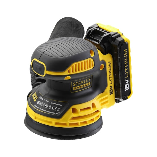 Lixadeira orbital aleatória Stanley (FMCW220D1-QW) FATMAX® 18V 2.0Ah Li-Ion