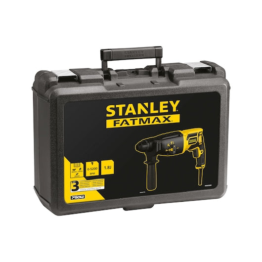 Furadeira de impacto SDS PLUS Stanley (FME500K-QS) 750 W 1,8 J com estojo de ferramentas