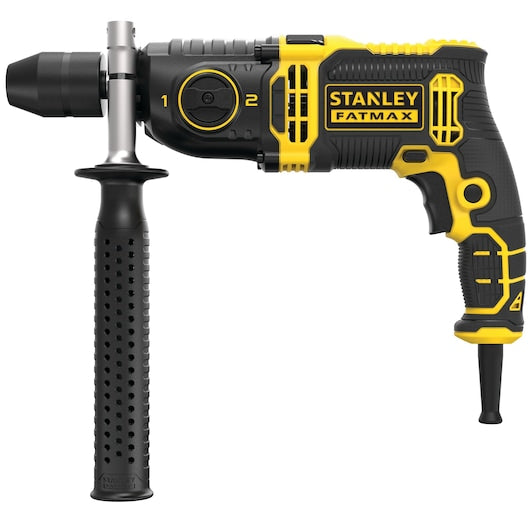 Furadeira de impacto Stanley (FMEH1100K-QS) 1100W com 2 velocidades e estojo de ferramentas.