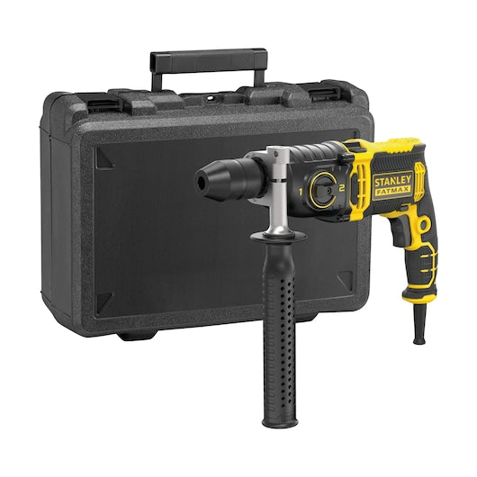 Furadeira de impacto Stanley (FMEH1100K-QS) 1100W com 2 velocidades e estojo de ferramentas.