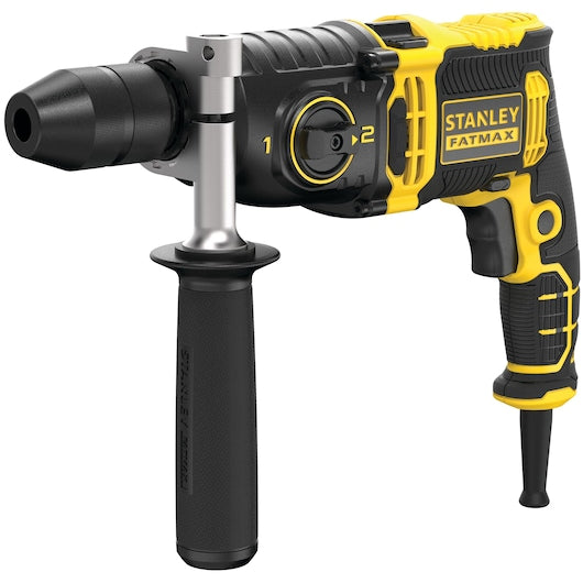 Furadeira de impacto Stanley (FMEH850K-QS) 850W com 2 velocidades e estojo de ferramentas.