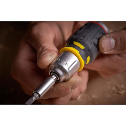 Chave de fenda curta com Roquete Stanley (FMHT0-62688) FATMAX® com 6 pontas