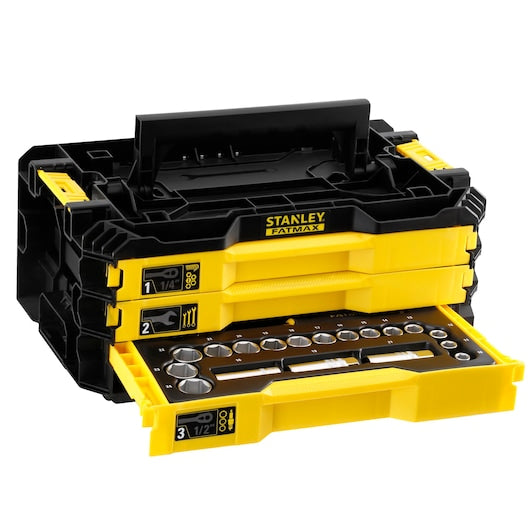 Stanley (FmmT98107-1) FATMAX® Kit de 3 gavetas de 1/4 pol. e 1/2 pol. (126 peças)
