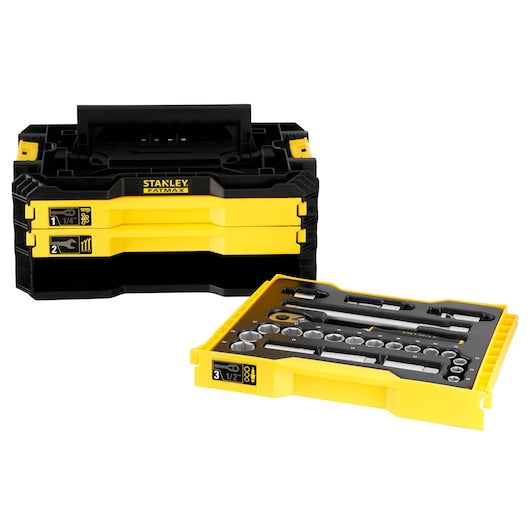 Stanley (FmmT98107-1) FATMAX® Kit de 3 gavetas de 1/4 pol. e 1/2 pol. (126 peças)