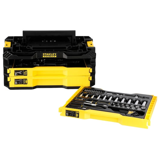 Stanley (FmmT98107-1) FATMAX® Kit de 3 gavetas de 1/4 pol. e 1/2 pol. (126 peças)