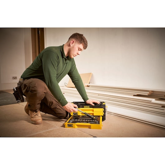 Stanley (FmmT98107-1) FATMAX® Kit de 3 gavetas de 1/4 pol. e 1/2 pol. (126 peças)