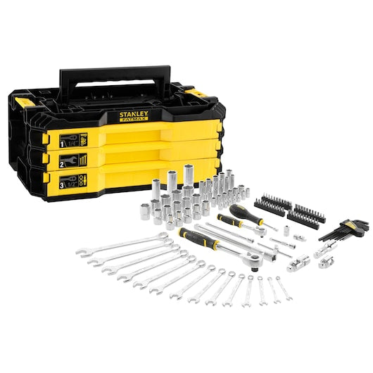 Stanley (FmmT98107-1) FATMAX® Kit de 3 gavetas de 1/4 pol. e 1/2 pol. (126 peças)