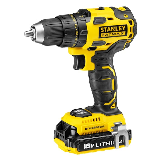 Furadeira/Parafusadeira Stanley (KFMCD607D2K-QW) FATMAX® 18V 2.0Ah Premium sem Escovas (Exclusiva Kingfisher)