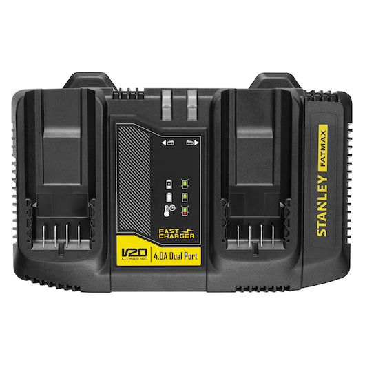 Cargador de doble puerto Stanley (SFMCB24-QW) de 18 V, V20 y 4 A
