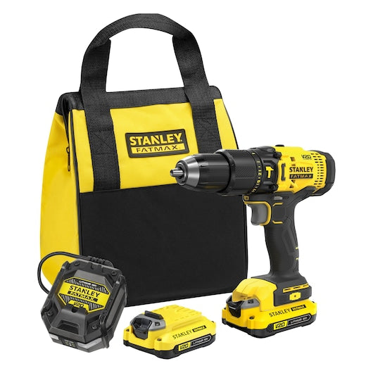 Furadeira/Parafusadeira Stanley (SFMCD700C2S-QW) 18V V20 - Kit com Bolsa Macia de 1,5Ah