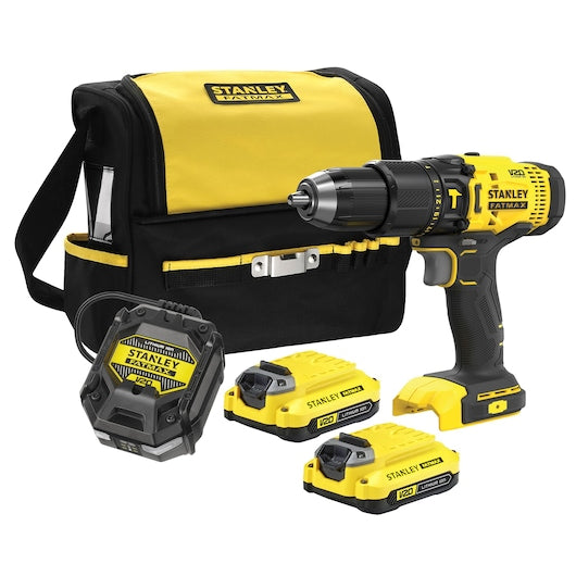 Furadeira/Parafusadeira de Impacto Stanley (SFMCD711C2S-QW) 18V V20 - Kit com Bolsa Macia de 1,5Ah